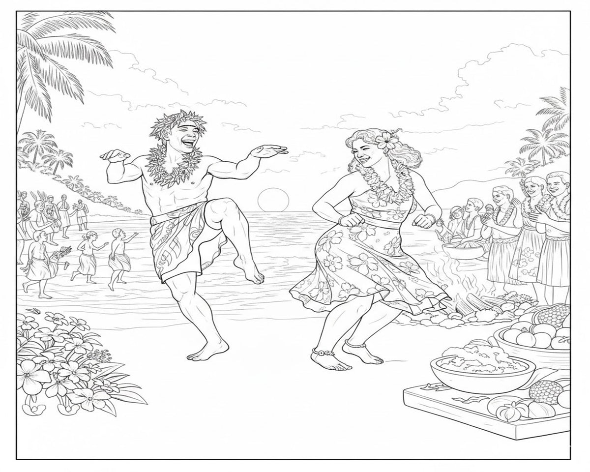 Aloha Spirit Coloring Book Vol. 1 — People & Stories