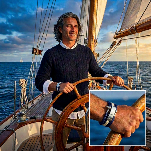 Aloha Explorer Bracelet — Captain's Blue with Pacific White