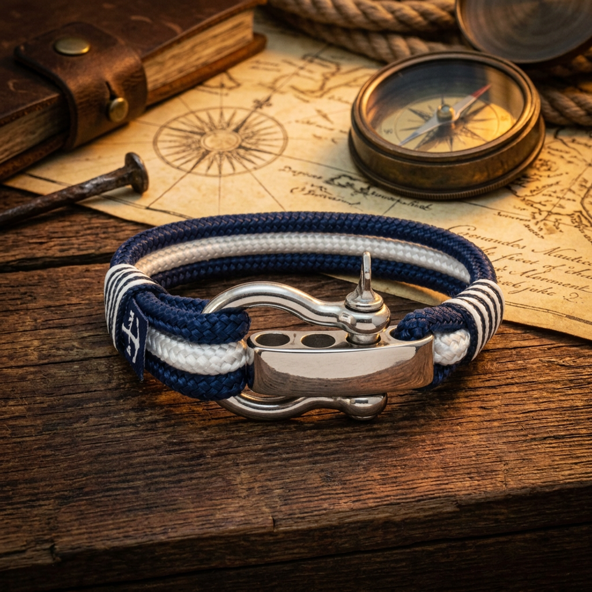 Aloha Explorer Bracelet — Captain's Blue with Pacific White
