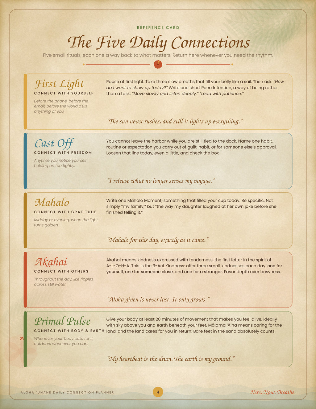 Aloha ʻUhane Daily Connection Planner