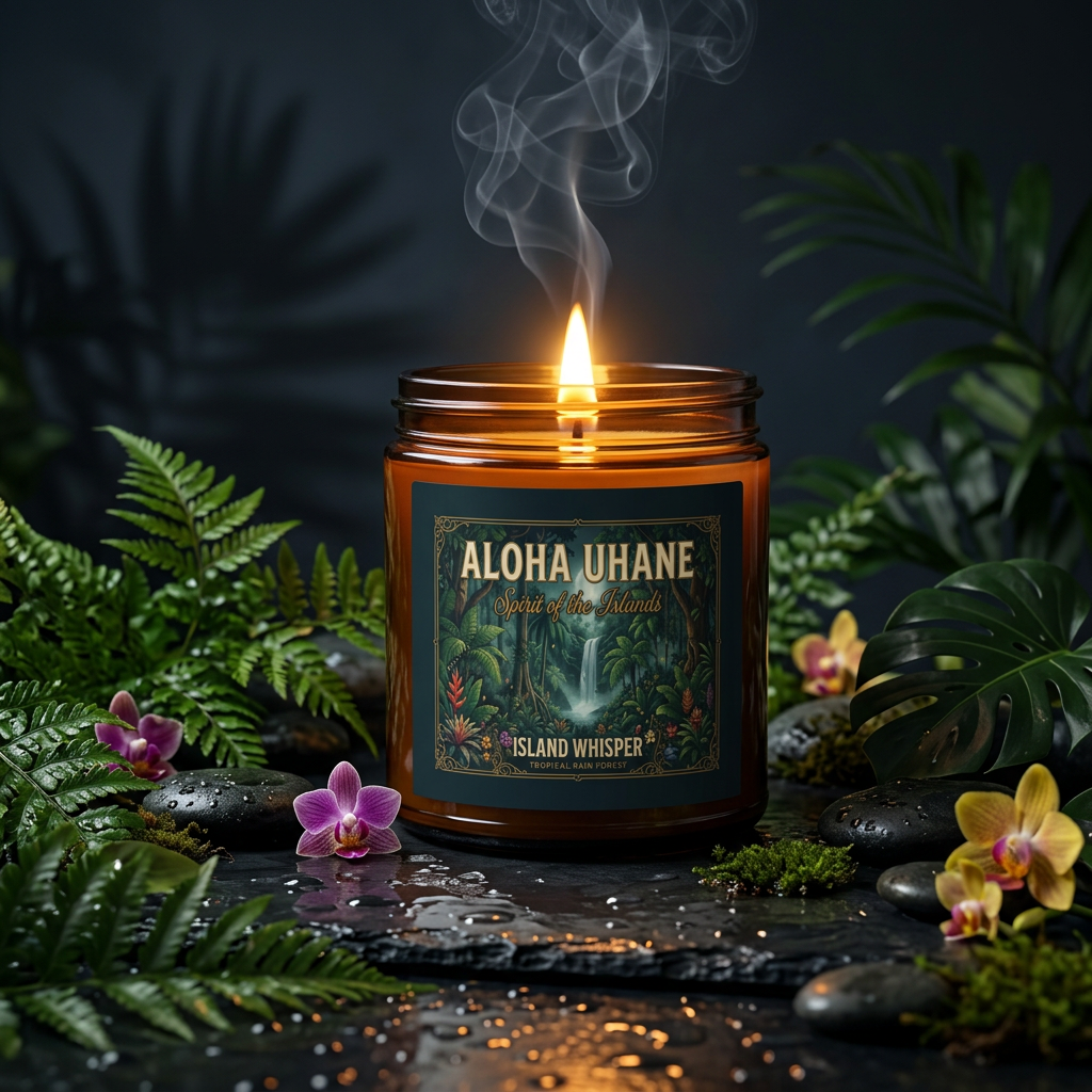 Island Whisper - Tropical Rainforest - Scented Candle — (9oz)