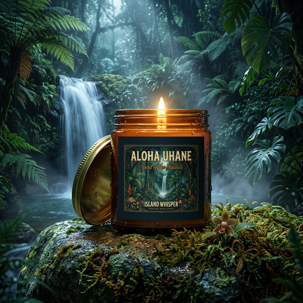 Island Whisper - Tropical Rainforest - Scented Candle — (9oz)