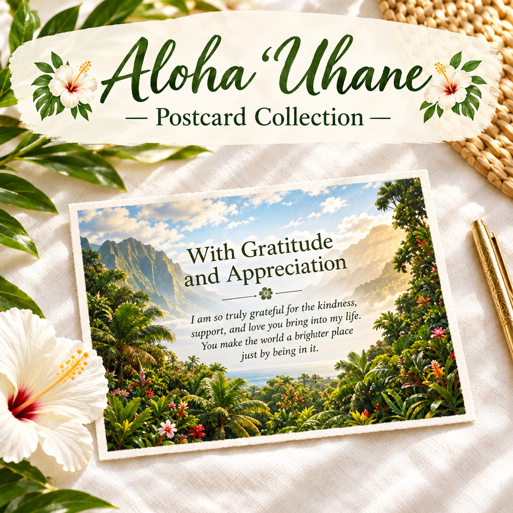 Aloha ʻUhane Postcard Collection Mockup
