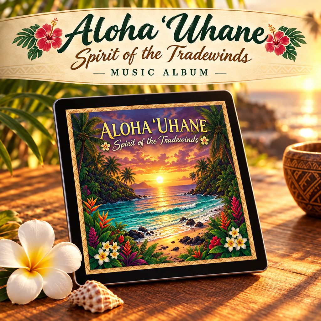 Aloha ʻUhane — Spirit of the Tradewinds — Music Album Mockup