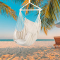 Aloha Drift Hammock Chair — Coastal Cotton Hanging Chair with Pillows